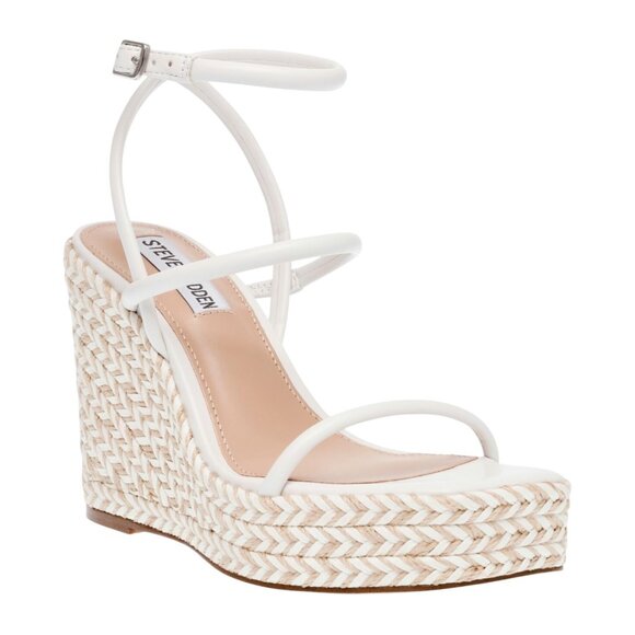 Steve Madden Womens Faux Leather Wedge Platform Sandals - Picture 1 of 6